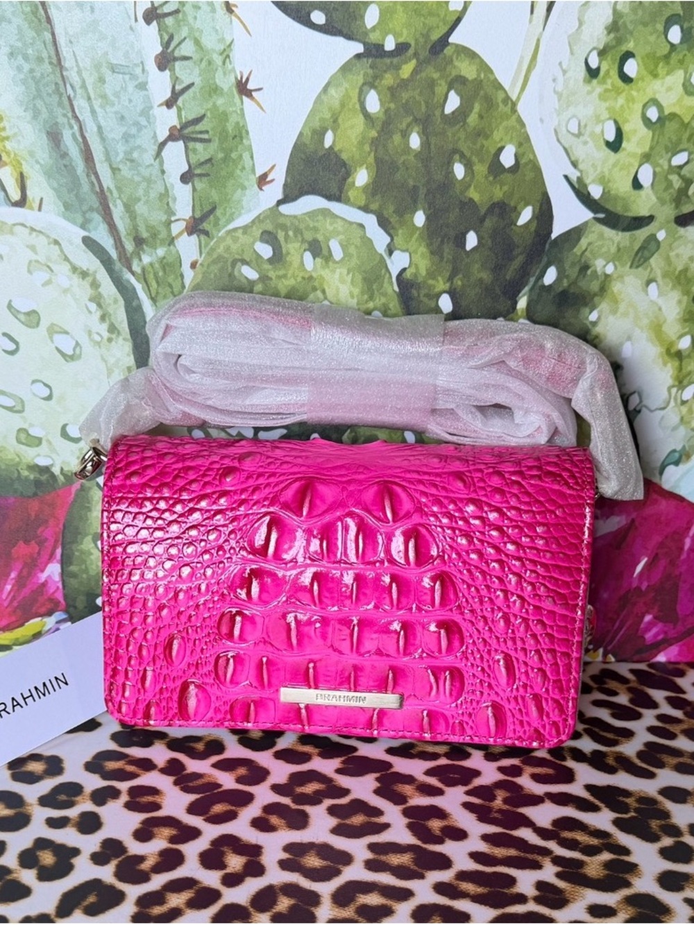 Brahmin Minuette Crossbody Affection Pink Leather NWT HTF HOT PINK FIRM PRICE